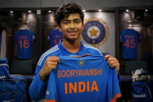 Sooryavanshi India Jersey as Vaibhav Sooryavanshi wears the Team India jersey for the first time
