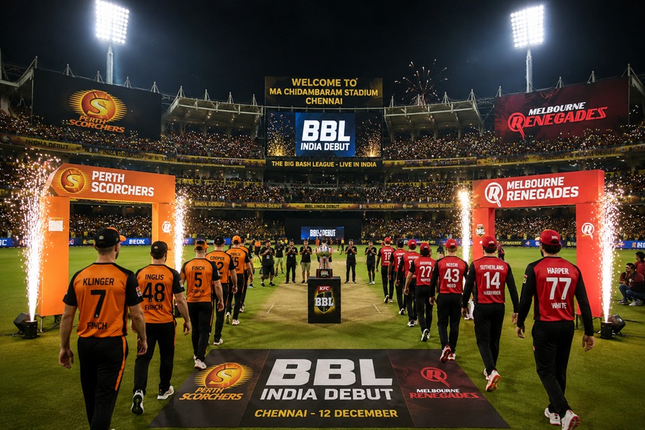 BBL India Debut at MA Chidambaram Stadium Chennai featuring Perth Scorchers vs Melbourne Renegades