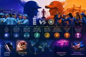 England Women vs India Women Timeline featuring the historic rivalry, iconic matches, legendary players, and memorable moments in women's cricket