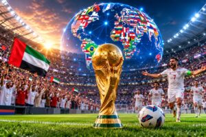 2030 World Cup featuring 64 teams showing FIFA expansion and UAE qualification opportunities