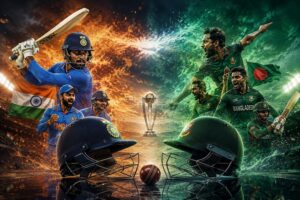 India vs Bangladesh Timeline 2026 featuring historic cricket rivalry, World Cup matches, Asia Cup finals, and iconic moments