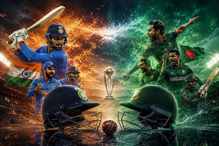 India vs Bangladesh Timeline 2026 featuring historic cricket rivalry, World Cup matches, Asia Cup finals, and iconic moments