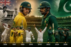 Pakistan vs Australia Cricket Timeline complete history from 1956 to 2026