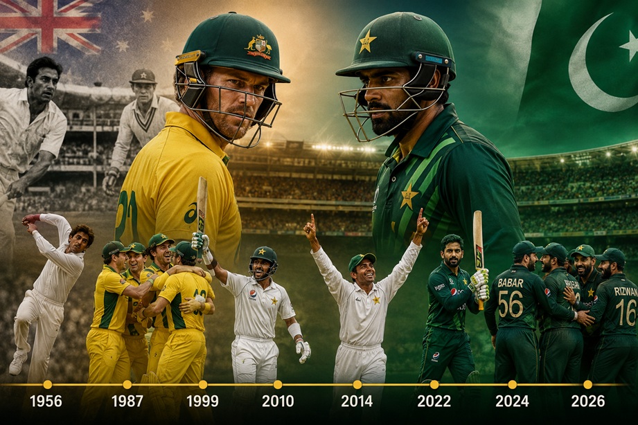 Pakistan vs Australia Cricket Timeline complete history from 1956 to 2026
