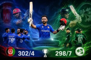 Ireland Afghanistan 5th ODI Scorecard featuring Rahmat Shah's unbeaten 143