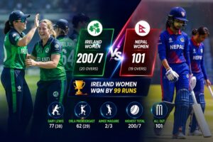 Nepal Women vs Ireland Women Scorecard 2026 – Ireland win by 99 runs