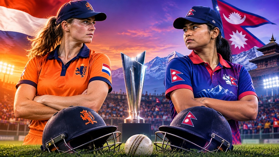 Netherlands Women vs Nepal Women Timeline 2026 showing the thrilling two-run qualifier match