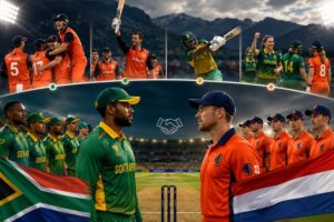 South Africa Netherlands Cricket Timeline 2026 showing key World Cup encounters and rivalry