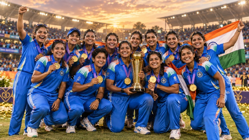 India Women Asian Games Gold celebration after beating Sri Lanka in the 2026 final