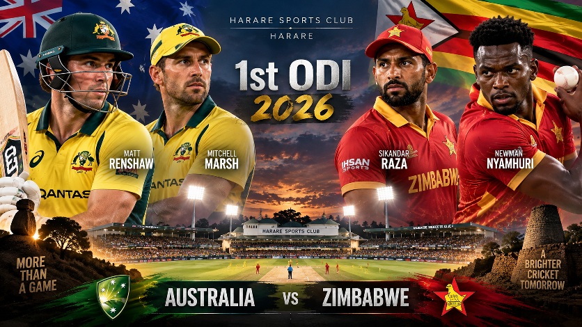 Australia vs Zimbabwe 1st ODI 2026 at Harare Sports Club