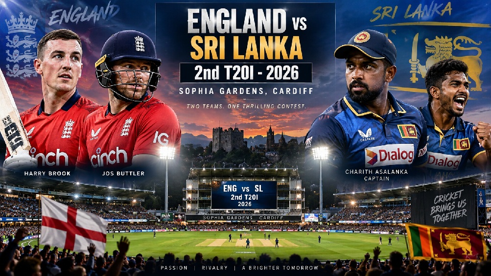 England vs Sri Lanka 2nd T20I 2026 at Sophia Gardens Cardiff