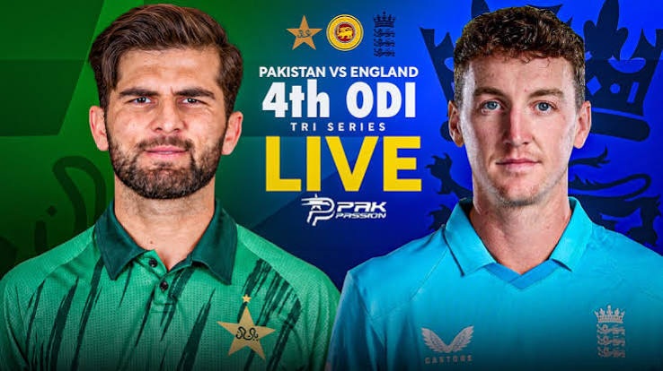 England vs Pakistan 4th ODI Match at Gaddafi Stadium Lahore during the 2026 Pakistan ODI Tri-Series.
